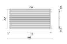 Kondenzátor, klimatizace MAHLE AC 925 000P