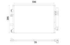 Kondenzátor, klimatizace MAHLE AC 930 000S