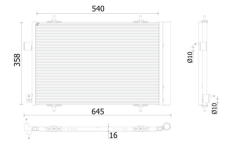 Kondenzátor, klimatizace MAHLE AC 938 000P