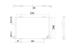 Kondenzátor, klimatizace MAHLE AC 938 000S