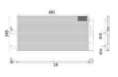 Kondenzátor, klimatizace MAHLE AC 942 000P
