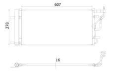 Kondenzátor, klimatizace MAHLE AC 956 000S