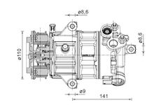 Kompresor, klimatizace MAHLE ACP 1491 000P