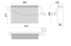 Výparník, klimatizace MAHLE AE 163 000P