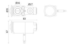 Expanzní ventil, klimatizace MAHLE AVE 140 000P