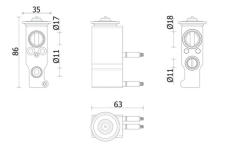 Expanzní ventil, klimatizace MAHLE AVE 143 000P