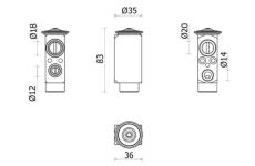 Expanzní ventil, klimatizace MAHLE AVE 148 000P