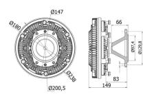 Spojka, větrák chladiče MAHLE CFC 8 000S