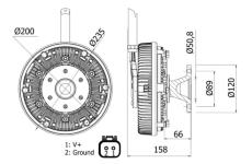 Spojka, větrák chladiče MAHLE CFC 18 000S