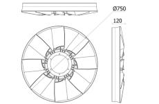 Odvětrávání, chlazení motoru MAHLE CFW 94 000P