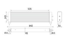 Olejový chladič, motorový olej MAHLE CLC 94 000P