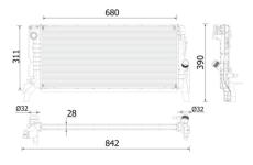 Chladič, chlazení motoru MAHLE CR 2311 000P