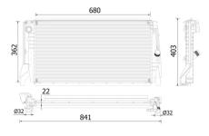 Chladič, chlazení motoru MAHLE CR 2316 000P