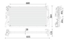 Chladič, chlazení motoru MAHLE CR 2323 000P