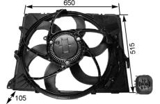 Ventilátor chladenia motora MAHLE CFF 264 000S