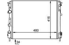 Chladič, chlazení motoru MAHLE ORIGINAL CR 92 000S