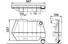 Vyrovnávací nádoba, chladicí kapalina MAHLE CRT 67 000S