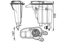 Vyrovnávací nádoba, chladicí kapalina MAHLE ORIGINAL CRT 95 000S