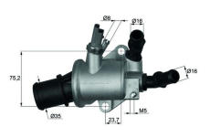 Termostat, chladivo MAHLE ORIGINAL TI 143 88