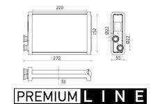 Výměník tepla, vnitřní vytápění MAHLE AH 37 000P