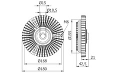 Spojka, větrák chladiče MAHLE ORIGINAL CFC 72 000S