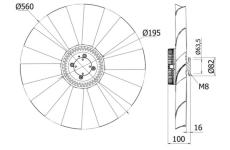 Ventilátor chladenia motora MAHLE CFF 427 000S