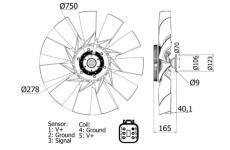 Ventilátor chladenia motora MAHLE CFF 460 000S