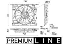 Ventilátor chladenia motora MAHLE CFF 535 000P