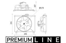 Ventilátor chladenia motora MAHLE CFF 541 000P