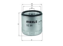 Olejový filtr MAHLE ORIGINAL OC 91D