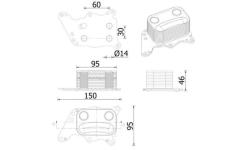 Olejový chladič, motorový olej MAHLE ORIGINAL CLC 278 000S