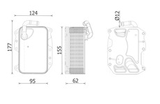 Olejový chladič, motorový olej MAHLE ORIGINAL CLC 279 000S