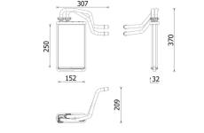 Výměník tepla, vnitřní vytápění MAHLE AH 335 000P