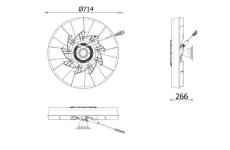 Větrák, chlazení motoru MAHLE CFF 628 000P