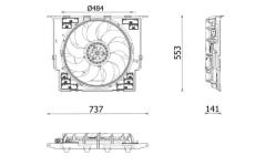 Větrák, chlazení motoru MAHLE ORIGINAL CFF 645 000P