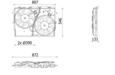 Ventilátor chladenia motora MAHLE CFF 627 000P