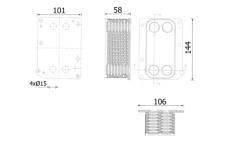 Olejový chladič, motorový olej MAHLE CLC 308 000S