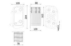 Olejový chladič, motorový olej MAHLE CLC 318 000S