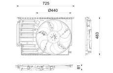 Větrák, chlazení motoru MAHLE ORIGINAL CFF 665 000P
