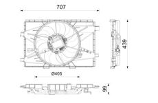 Větrák, chlazení motoru MAHLE CFF 664 000P