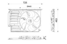 Ventilátor chladenia motora MAHLE CFF 669 000P