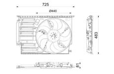 Větrák, chlazení motoru MAHLE ORIGINAL CFF 671 000P