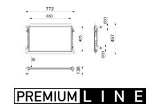 Chladič, chlazení motoru MAHLE CR 2801 000P