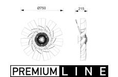 Větrák, chlazení motoru MAHLE CFF 745 000P