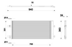 Kondenzátor, klimatizace MAHLE AC 1158 000P