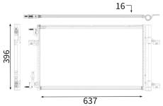 Kondenzátor klimatizácie MAHLE AC 637 000P