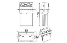 Odpor, vnitřní tlakový ventilátor MAHLE ABR 182 000S