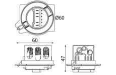 Odpor, vnitřní tlakový ventilátor MAHLE ABR 186 000S