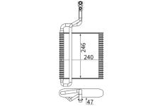 Výparník, klimatizace MAHLE AE 264 000S