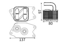 Chladič oleje, automatická převodovka MAHLE CLC 254 000S